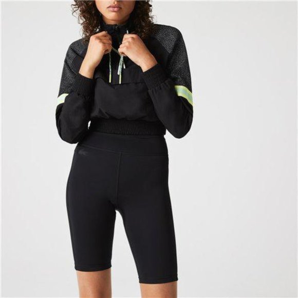 NWT Lacoste Women's SPORT Bike Shorts Color Black Size S, M, L - Picture 1 of 10